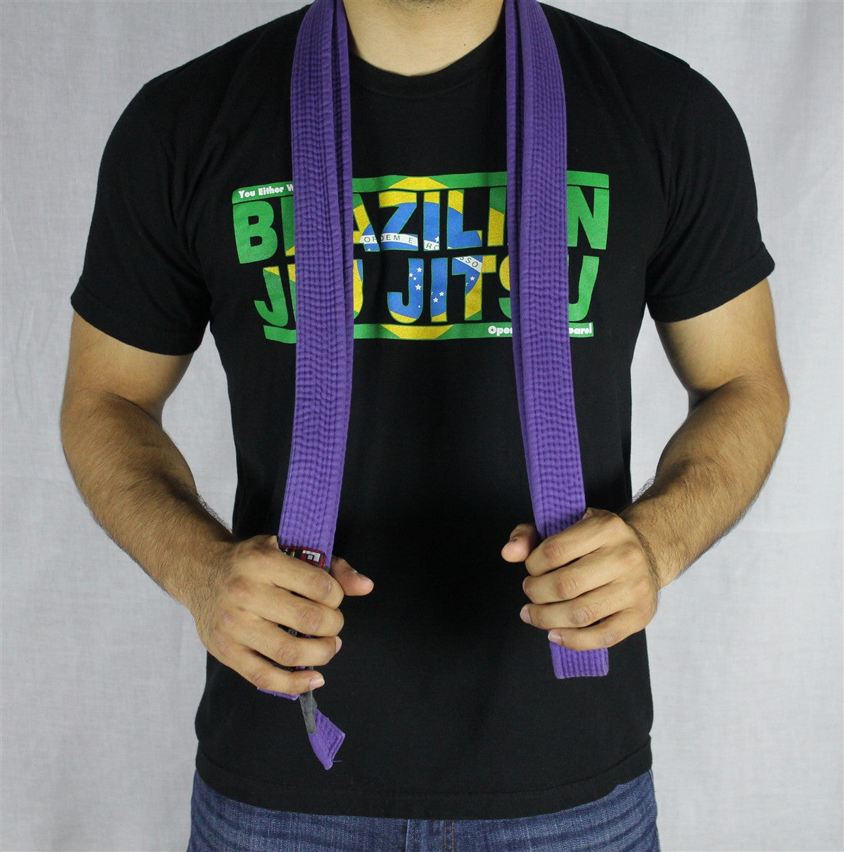 Brazilian Flag T-Shirt you either win or learn open guard apparel.