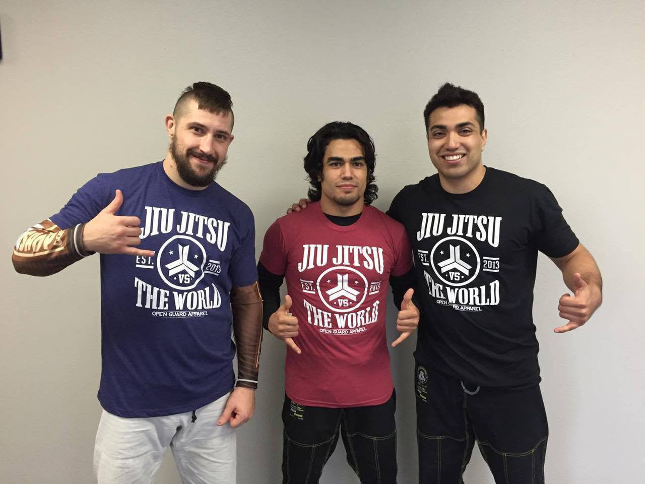 Jiu Jitsu VS The World Tshirt in Cardinal from Open Guard Apparel.