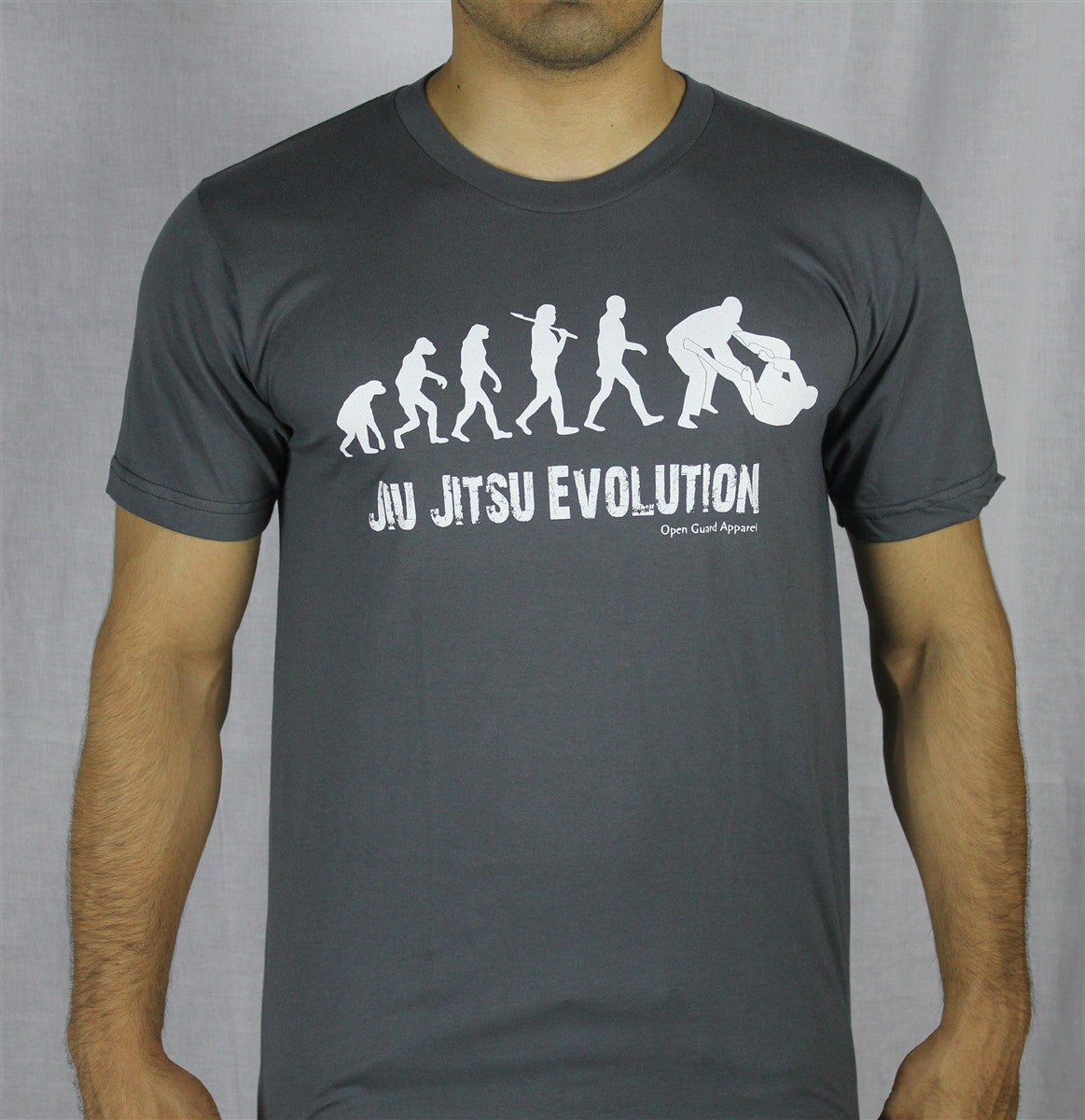 Jiu Jitsu Evolution T-Shirt in Grey from Open Guard Apparel.