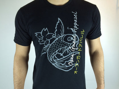 Calm Koi T-Shirt from Open Guard Apparel.  Japanese inspired BJJ T-Shirt