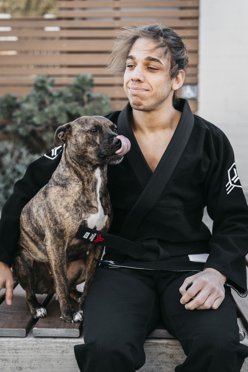 Pedro Silva with his trusty companion in Open Guard Apparel's Hex Classic Gi.  

Take your jiu-jitsu game to the next level