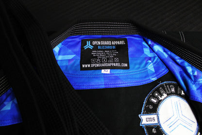 Open Guard Apparel Black Blizzard Gi now available in www.openguardapparel.com  Teal accents across the gi ready for the mats. 