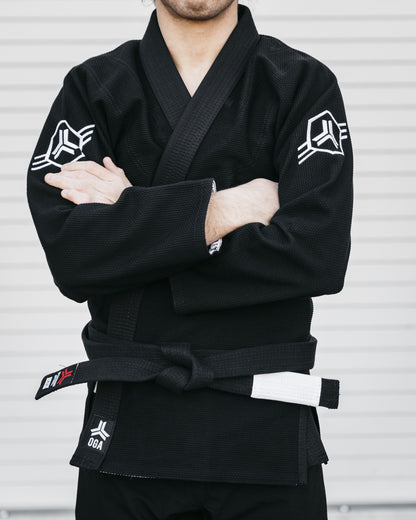 Front view of the Hex Classic Gi in Black 