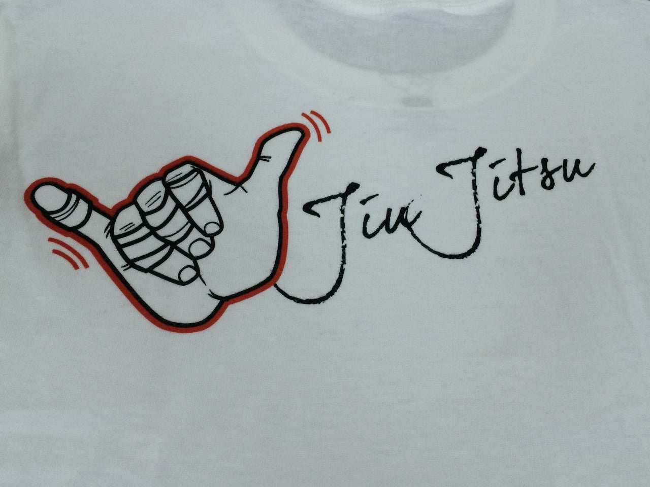 Jiu Jitsu Shaka BJJ T-Shirt (White) from Open Guard Apparel.