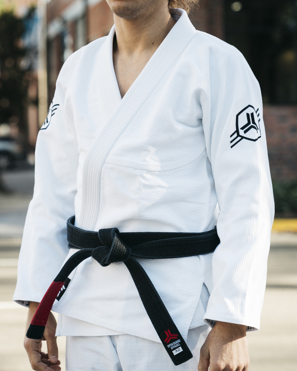 Hex Classic Gi in white available at www.openguardapparel.com  light, durable gis for the family. 