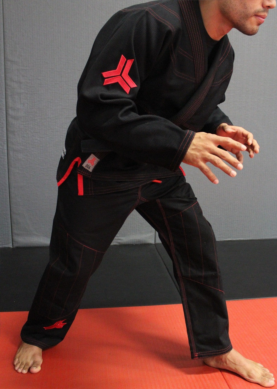 Open Guard Apparel Champion Gi in Black with red accents Available at www.openguardapparel.com

Enjoy premium bjj gear for the family. 