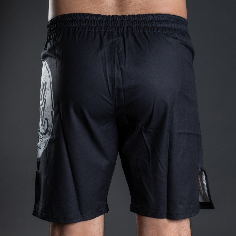 Flow Series BJJ Shorts Black/White - Available on www.openguardapparel.com