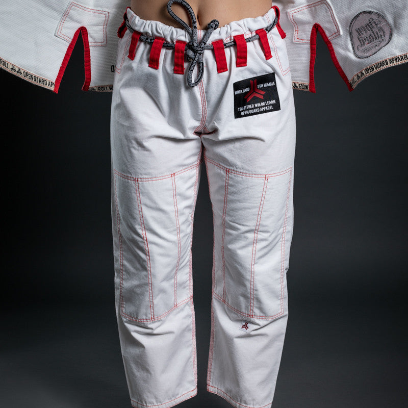 Flow Series Gi White Pants - Open Guard Apparel Black Flow Series Gi available at www.openguardapparel.com