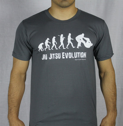 Jiu Jitsu Evolution T-Shirt in Grey from Open Guard Apparel. 